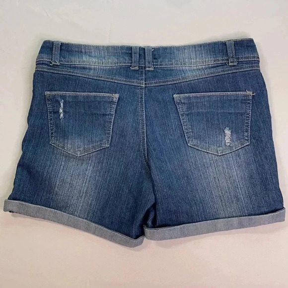 Therapy Destressed Denim Jean Shorts Sz 3 - Picture 6 of 11